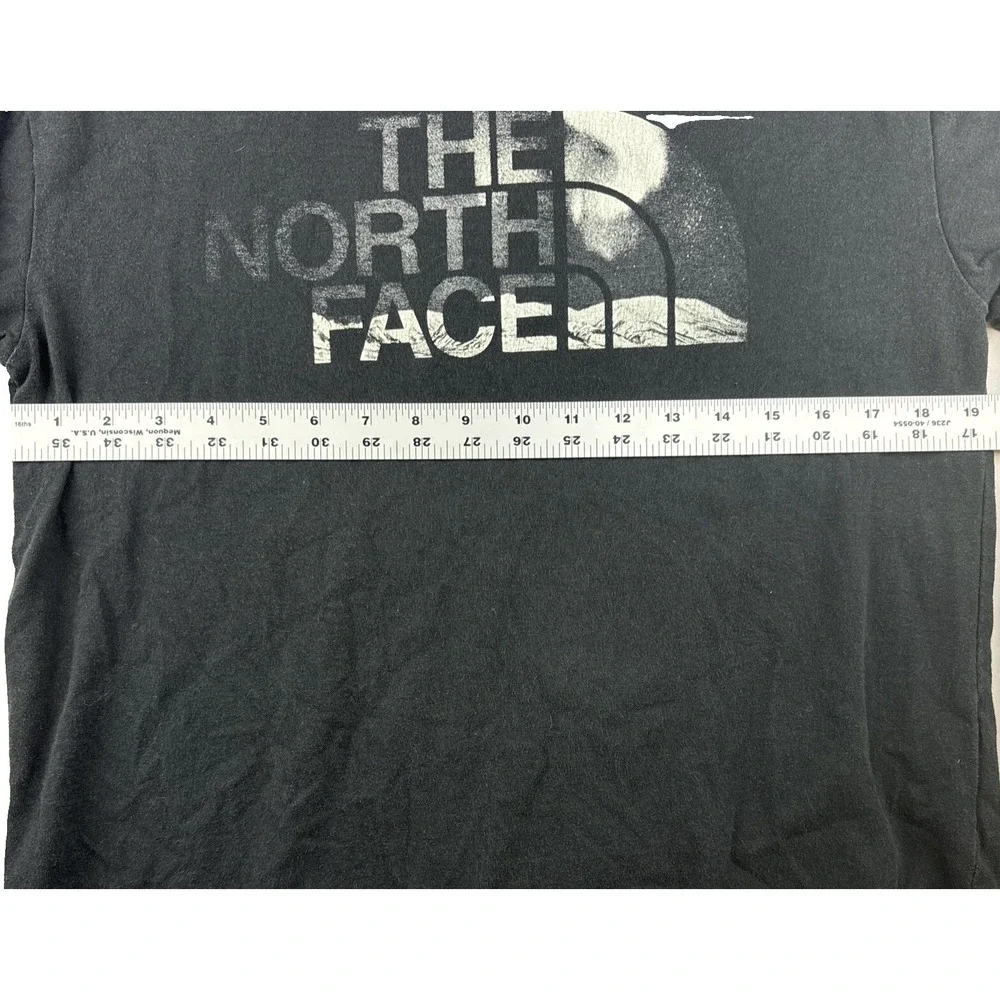 The North Face Long Sleeve T Shirt Medium Black Logo Graphic Outdoor Hiking